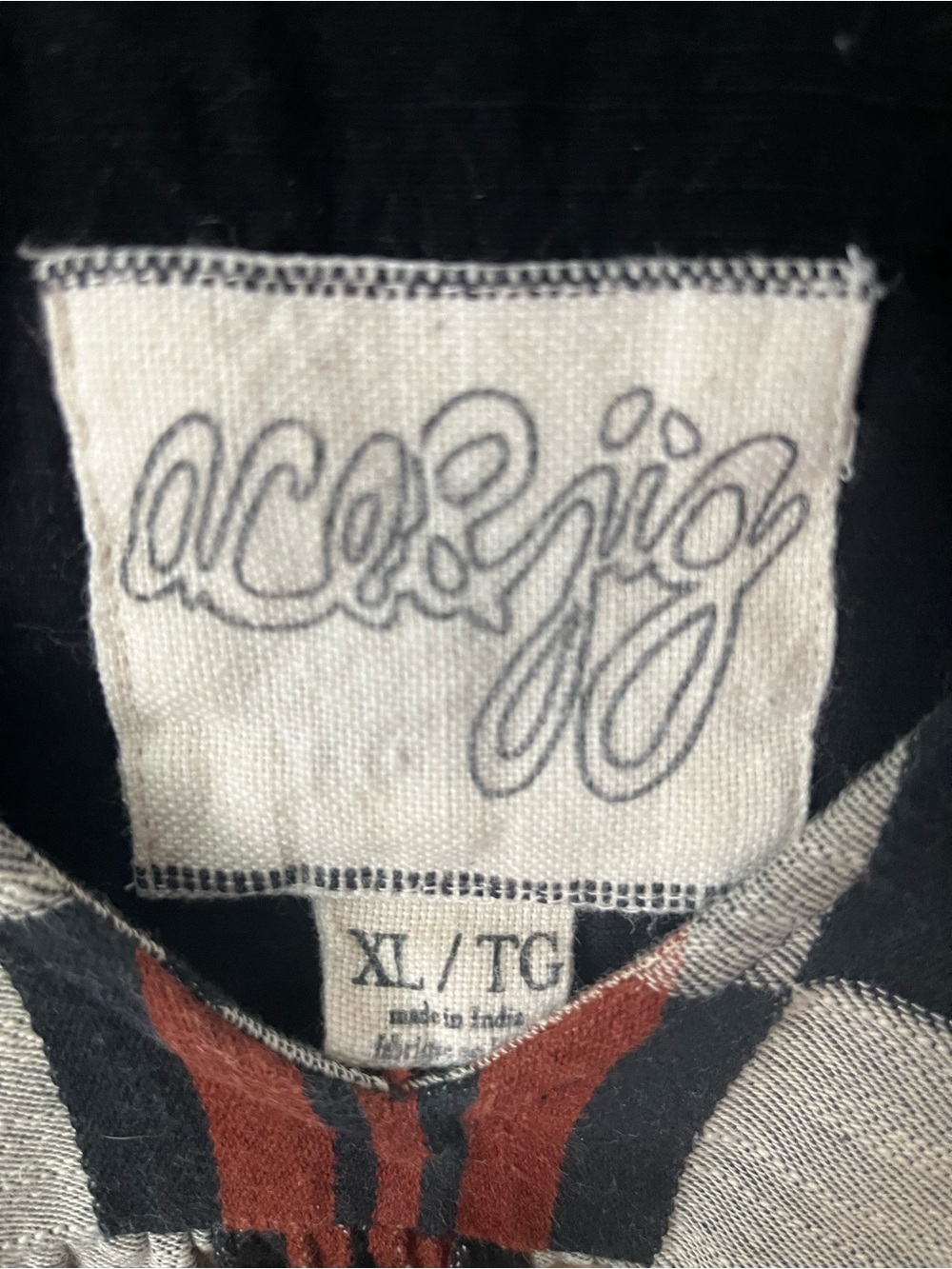 Ace & Jig Top in Black, Cream & Burgundy Print - Picture 2 of 3